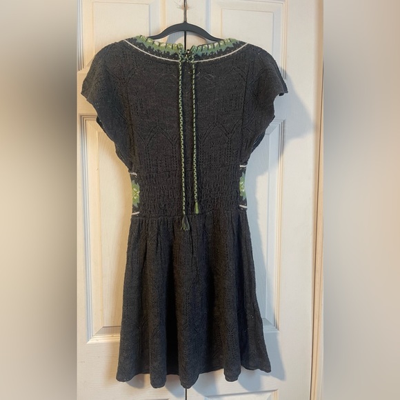 Free People gray knit Nordic sweater dress women’s medium - Picture 5 of 7